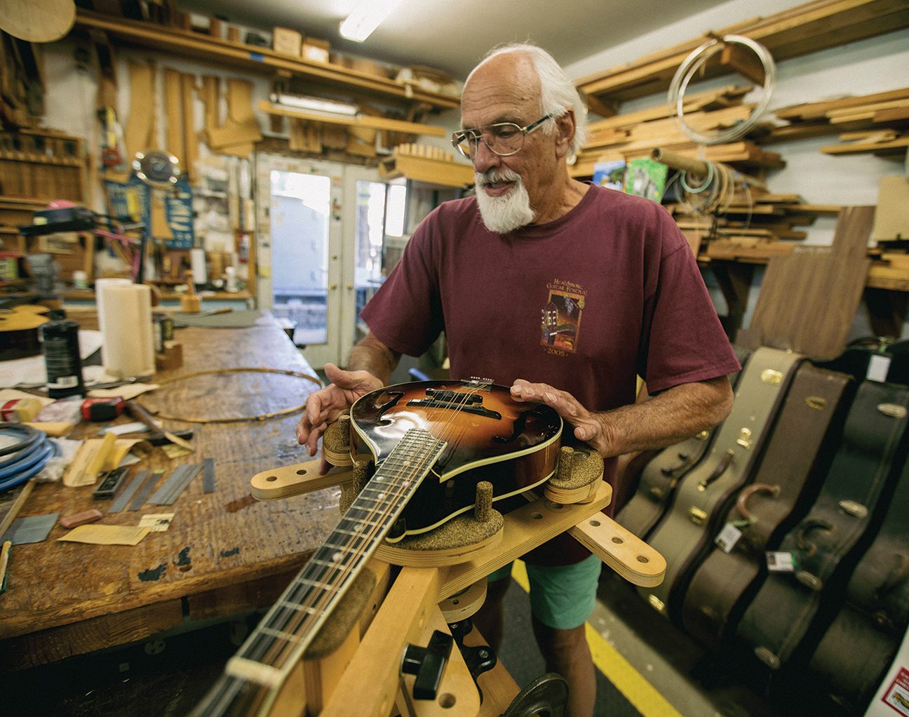 A little off topic but… I finished building a guitar rack today! : r/Luthier