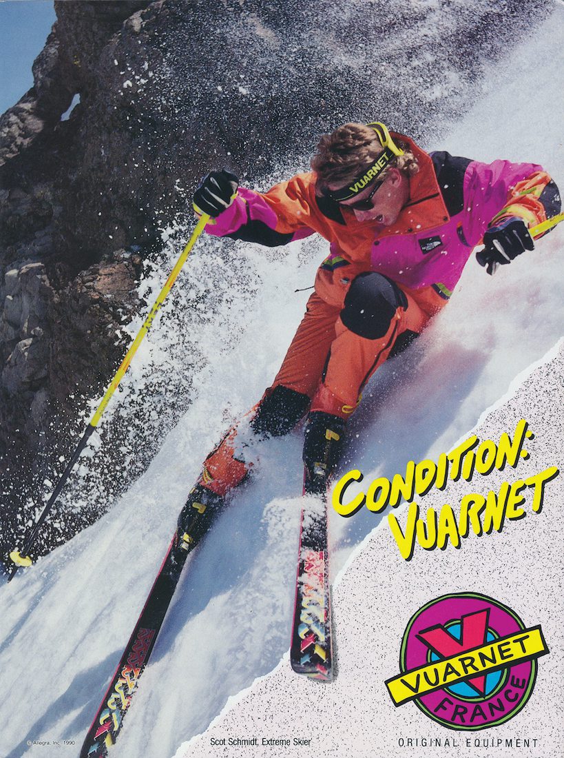 The late extreme skier Patrick Vallencant skiing the Grandes